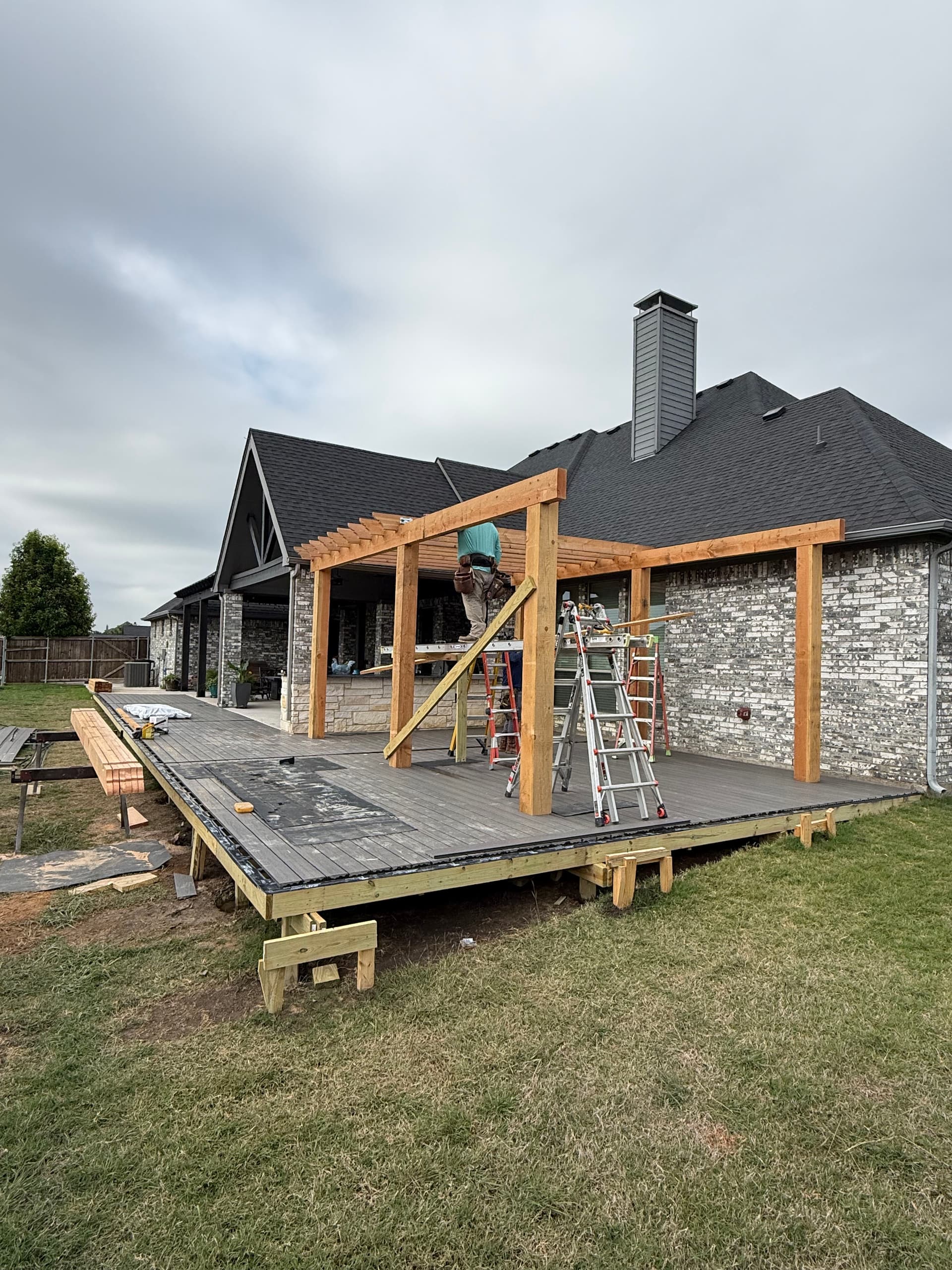 Deck Build with Pergola Installation Coming Together image
