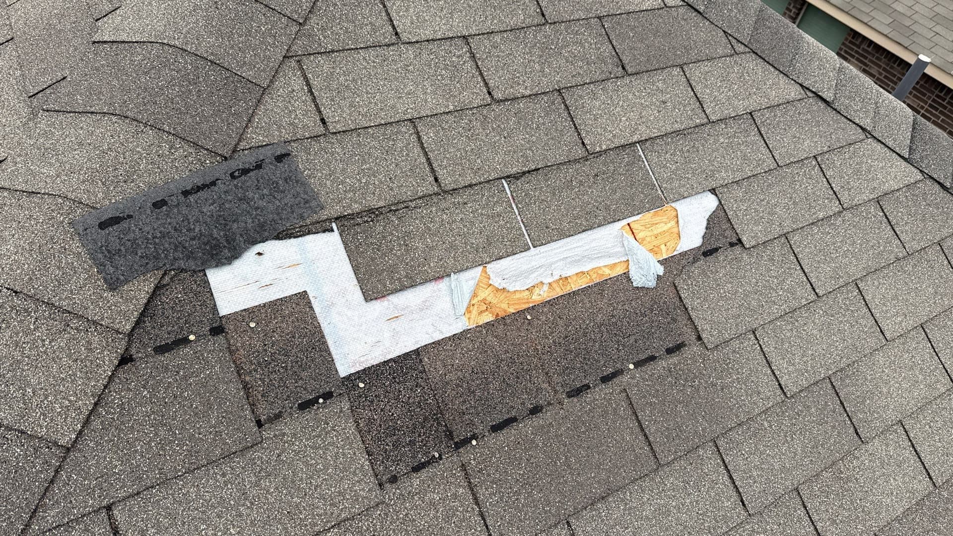 Shingle Repair Catches Exposed Decking Before Rain in Northlake image
