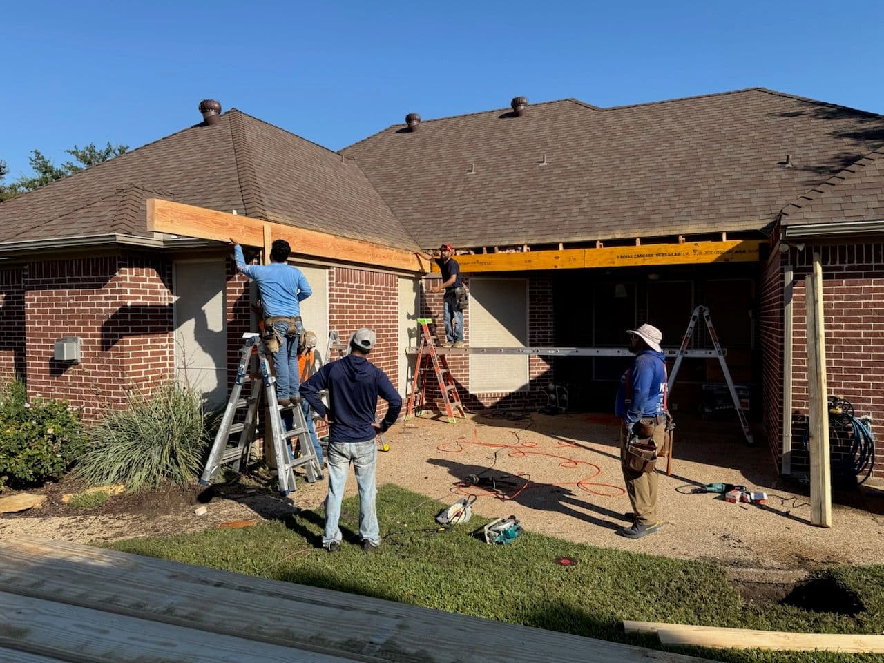 Roof Extension with Outdoor Kitchen in Progress image