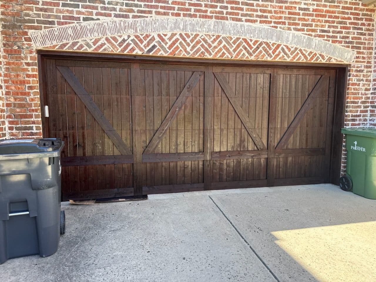 New Garage Door Stain Enhances Curb Appeal image