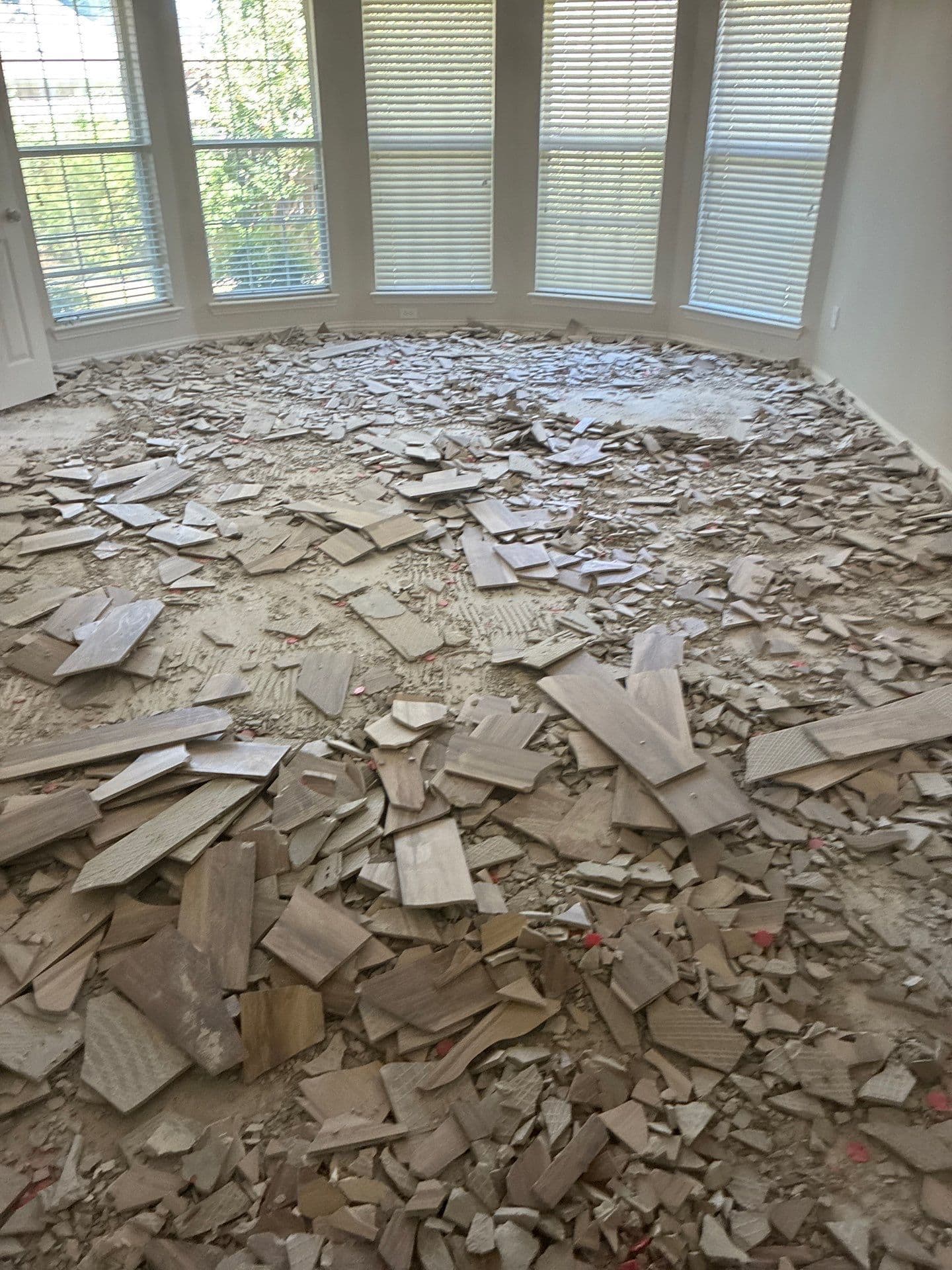 Gallery photos for Full-House Tile Demo and Install Underway in Mansfield: Image #1