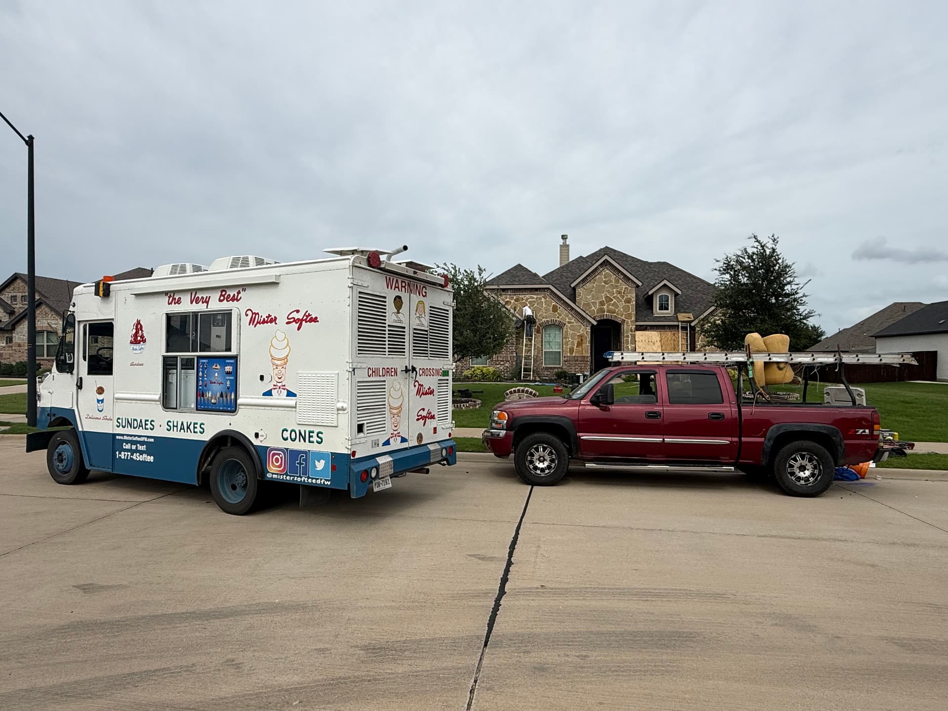When the Ice Cream Truck Finds the Roofing Crew image